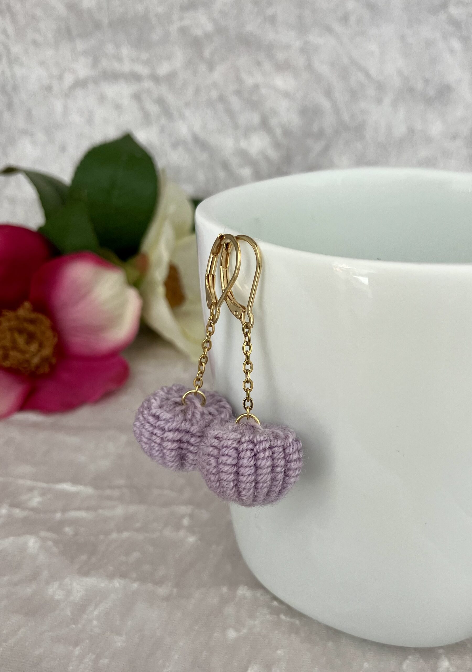 Boucles d'oreille tissées