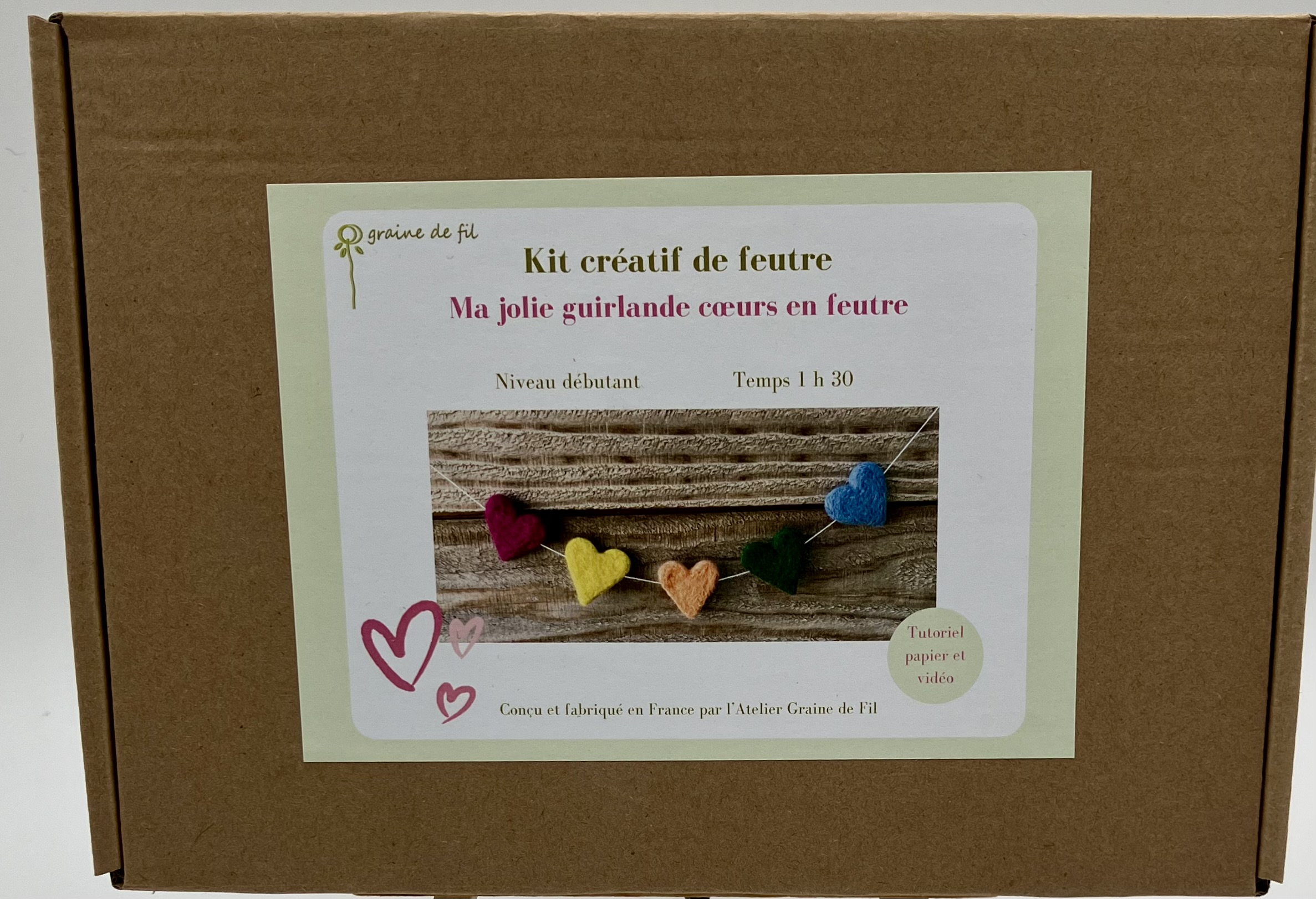 Kit Guirlande coeur | Feutre à l'aiguille – Image 3