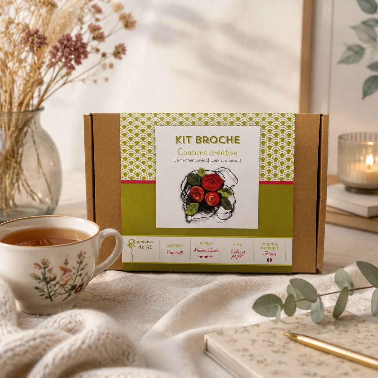 Kit broche fleurs