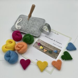 Kit guirlande coeur à feutrer