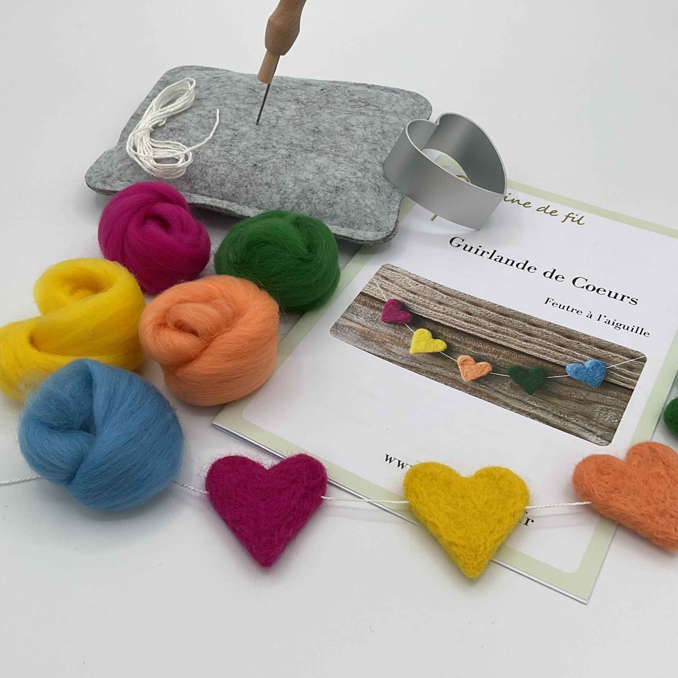Kit guirlande coeur à feutrer