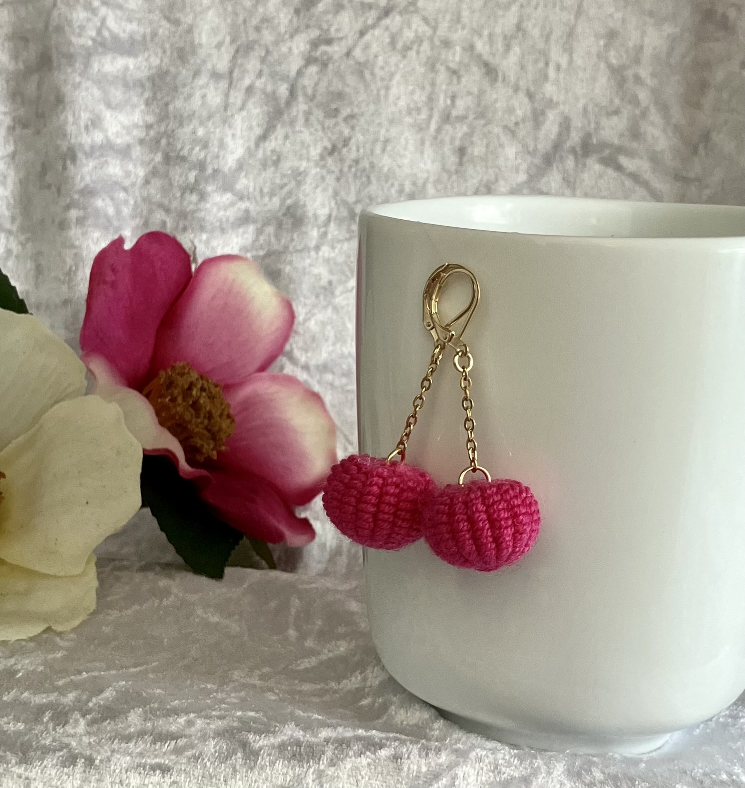 Boucles d'oreille Rose