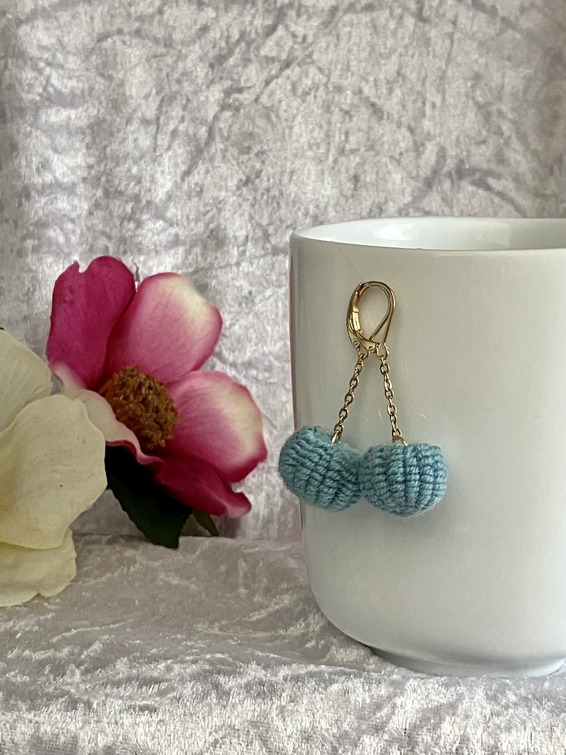 Boucles d'oreille Bleu